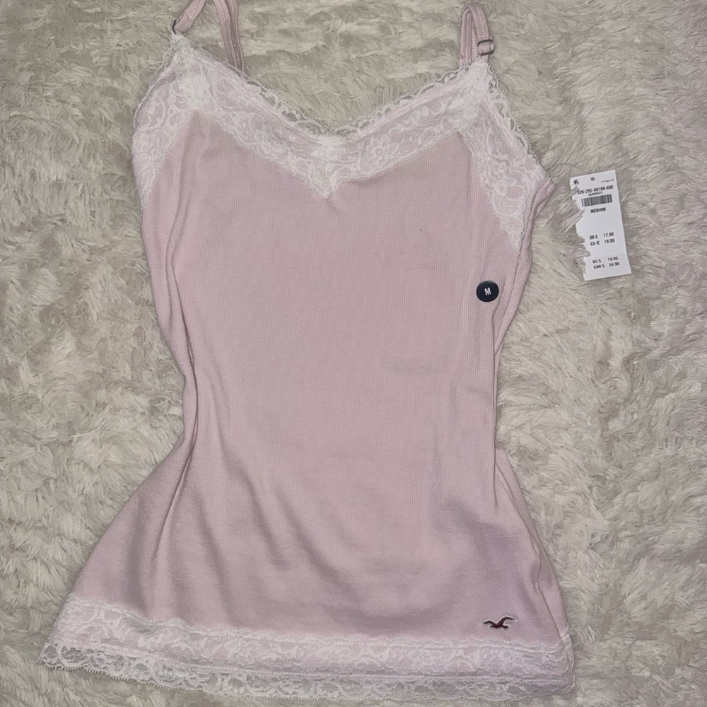 Hollister Pink Lace Trim Camisole